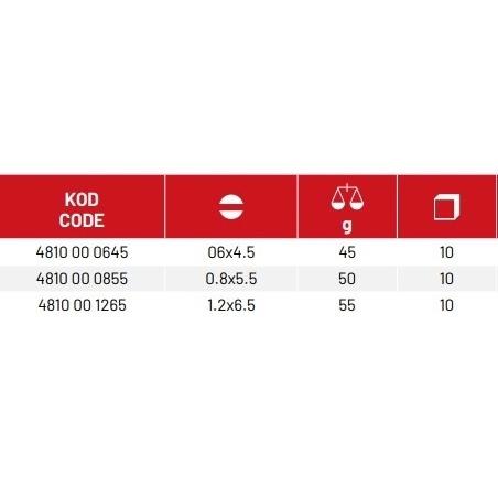 Düz Bits Uç Takımı (10 Parça, 25 mm)