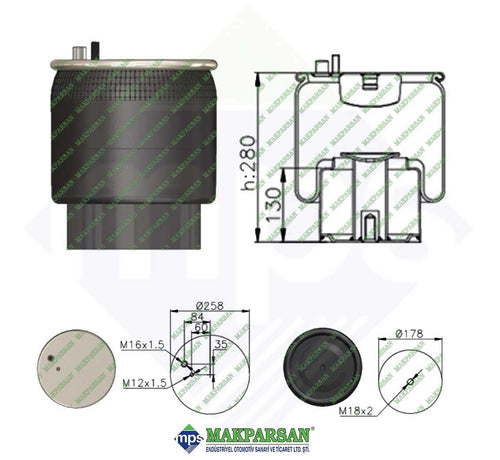 4884-K/METAL PİSTONLU KÖRÜK / MAN 81436006035
