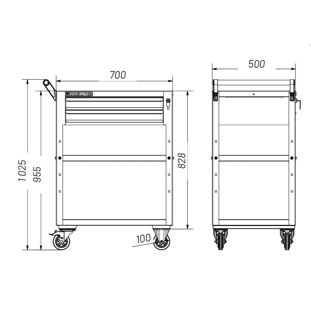 Çekmeceli Servis Arabası