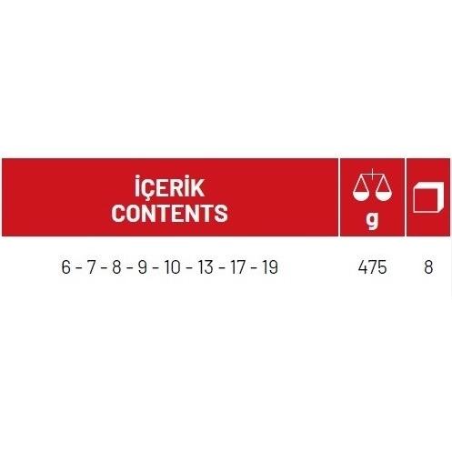 Kombine Anahtar Takımı Kısa Boy (mm)