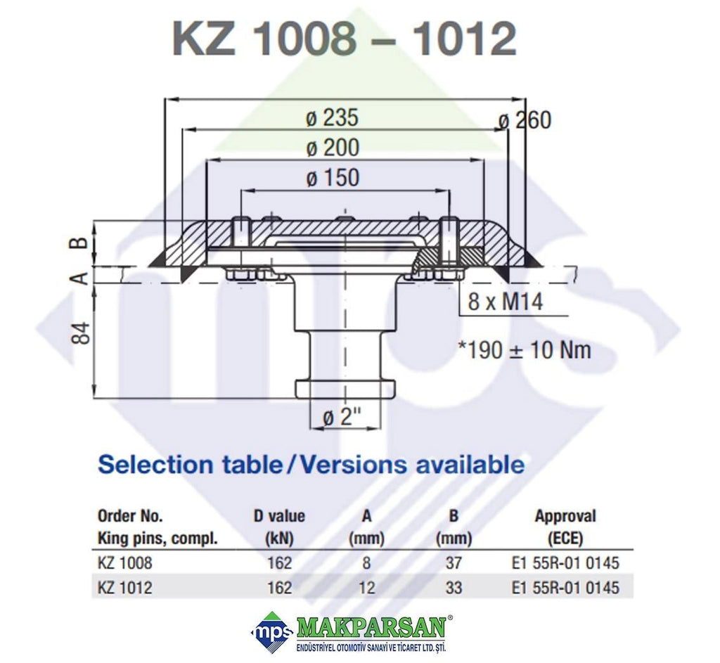 KİNG PİMİ 2" E BELGELİ JOST MARKA / KZ1012