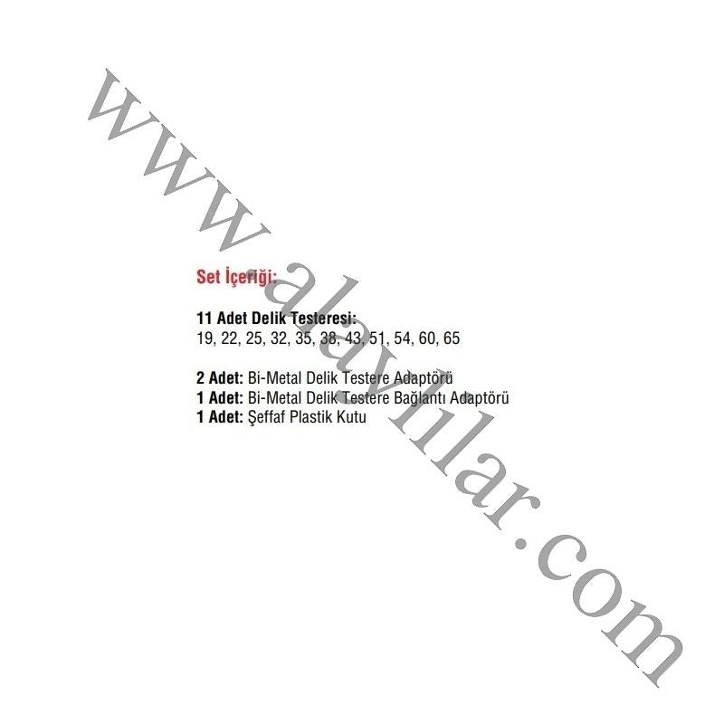 HSS Delik Testere Seti Bİ METAL SET