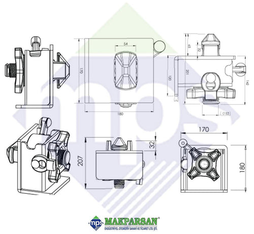 50 KONTEYNER KİLİT KOMPLE