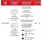 1/4” Altı Köşe Lokma Anahtar ve Bits Set (48 parça, mm)