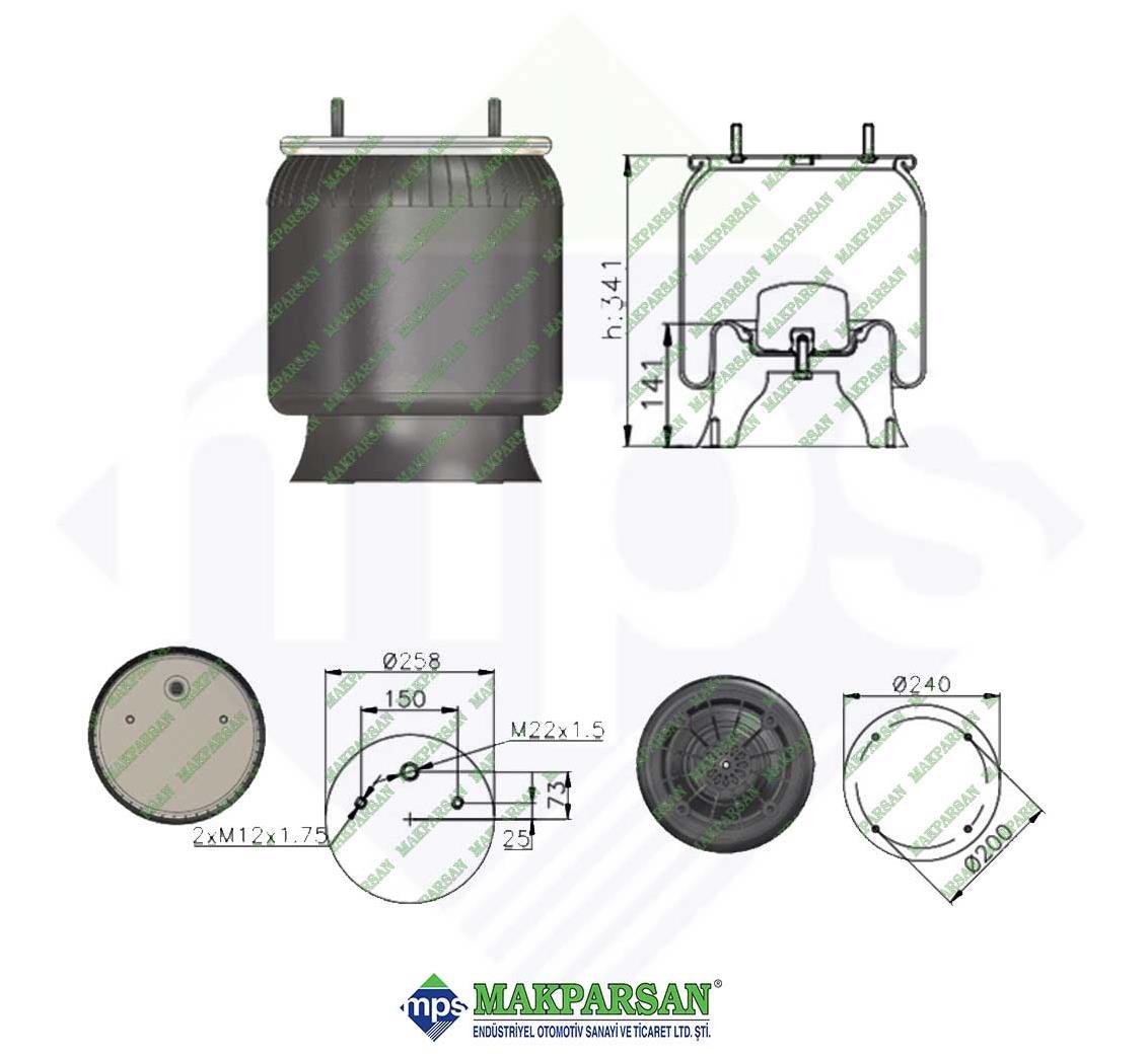 4022-KP/PLASTİK PİSTONLU KÖRÜK