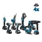 Şarjlı Torklu Sekizli Set Dbml (Led Aydınlatma+ Ş.Hilti+Ş.Spral+S.Sıkma+13mm Ç.Mandren+Ş.Dekupaj+Budama Testeresi+Bağ Makas)
