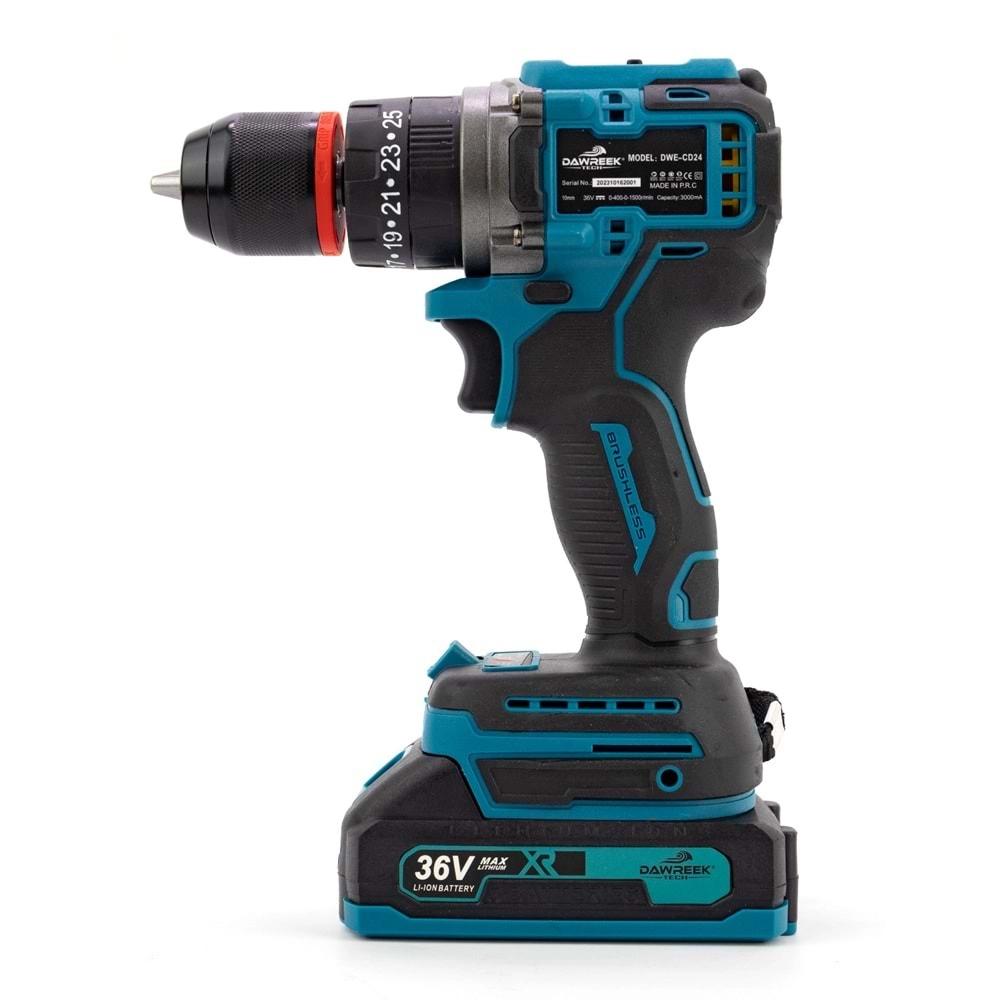 Şarjlı Matkap 10mm Blue1 Kömürsüz Vidalama