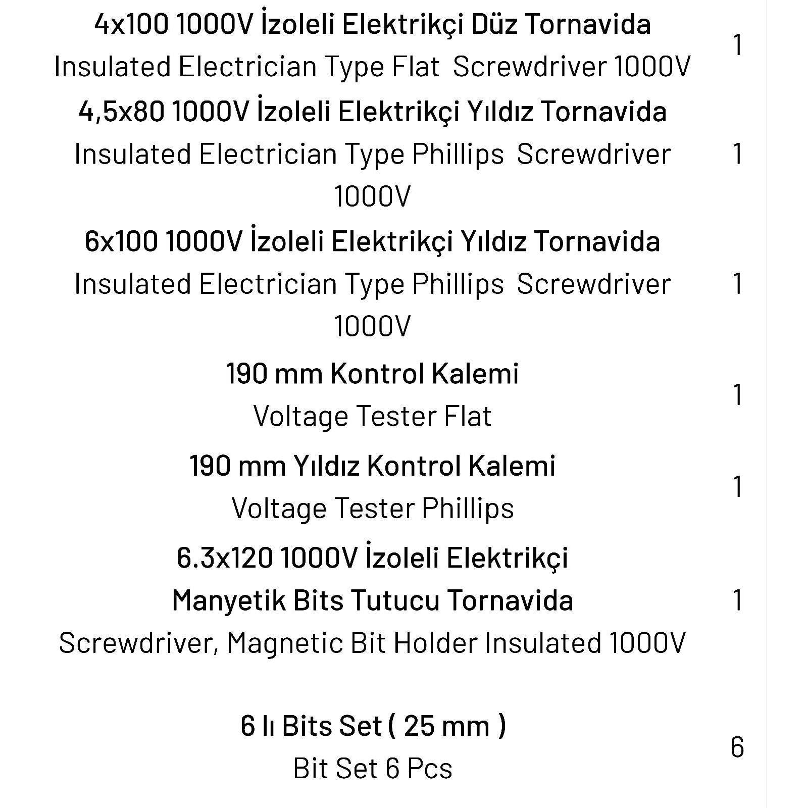 Plastik Takım Çantası Elektrikçi Set (23 Parça)