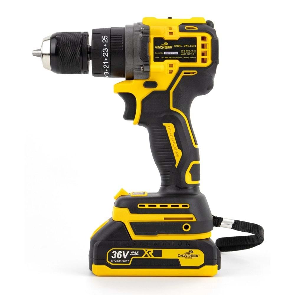 Şarjlı Matkap 10mm Yellow Kömürsüz Vidalama