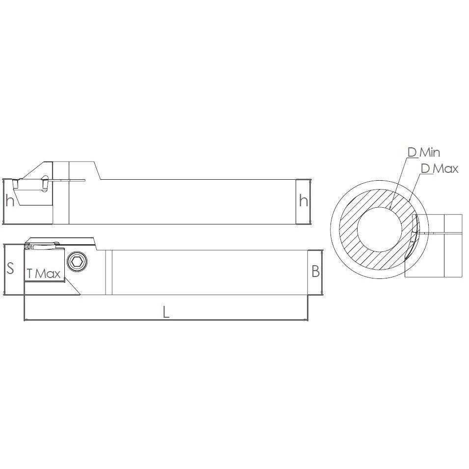2525 BDKT-A K5C (Ø150-200) t max:25 L TİPİ KESKİ KATERİ