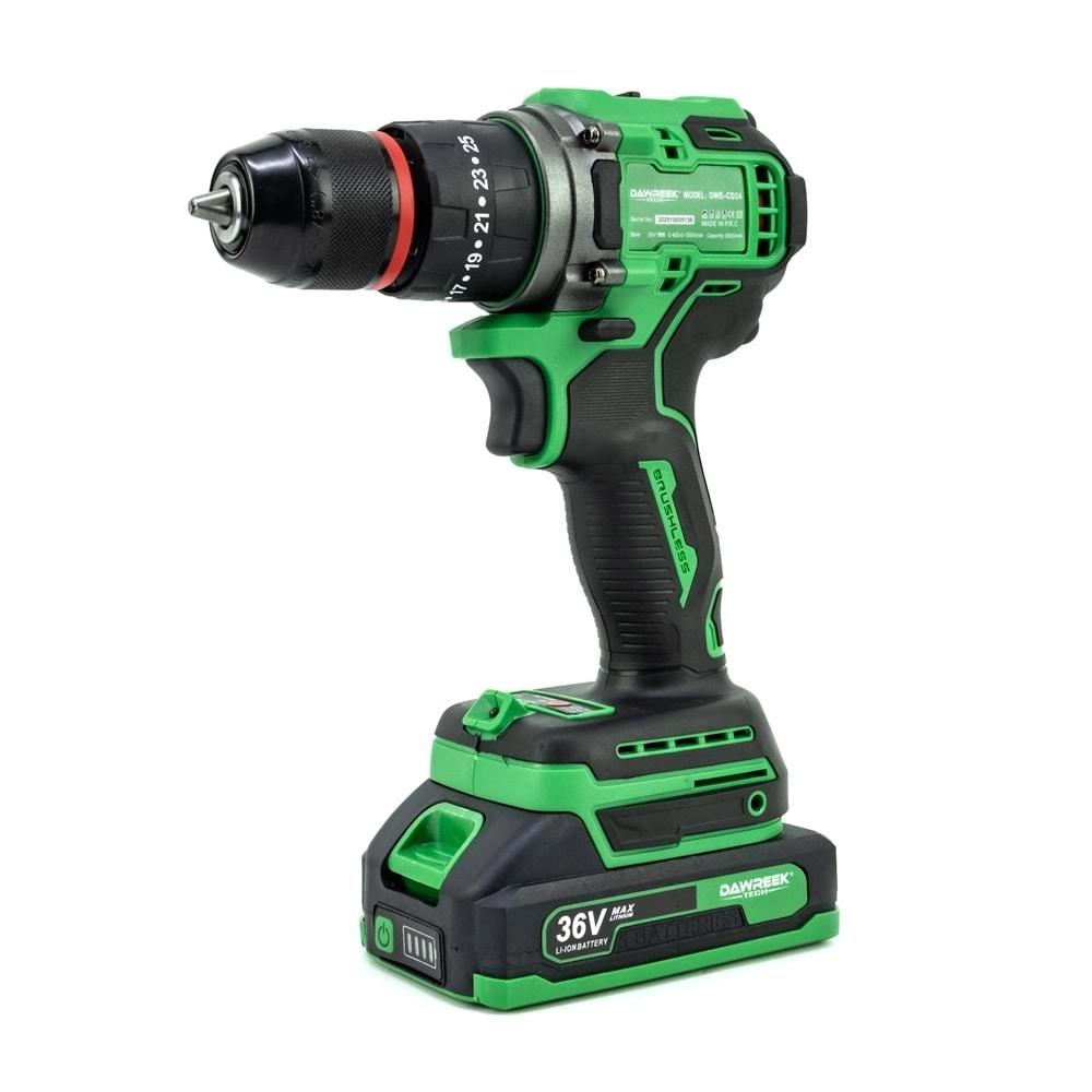 Şarjlı Matkap 10mm Green Kömürsüz Vidalama