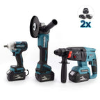 Şarjlı Matkap Seti Üçlü Set 2b1ş (Ş.Spral+S.Sıkma+Ş.Hilti)