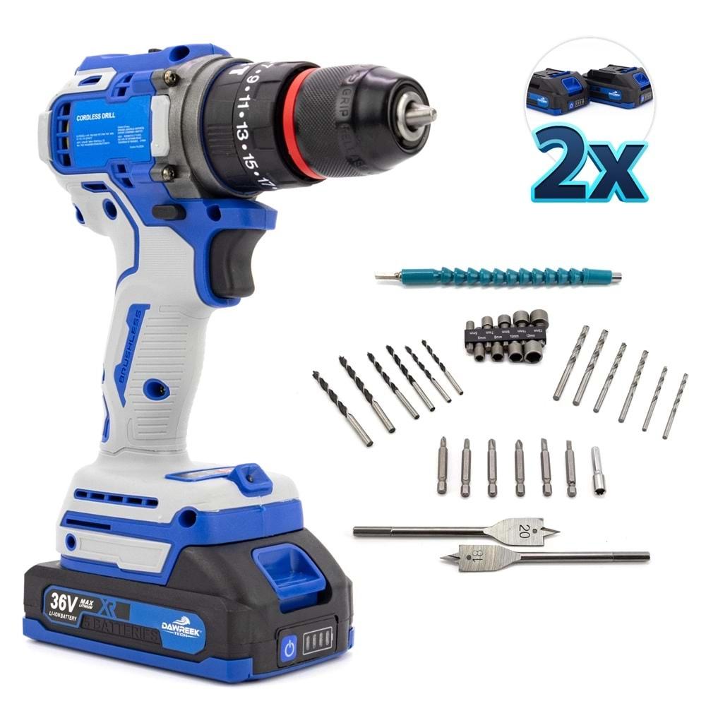 Şarjlı Matkap 10mm Blue Kömürsüz Vidalama