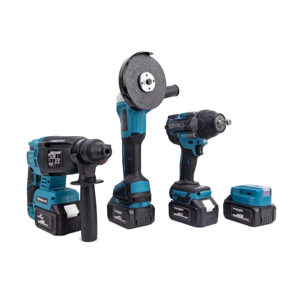 Şarjlı Matkap Üçlü Set Mk800 2b1ş (Ş.Spral+S.Sıkma+Ş.Hilti)
