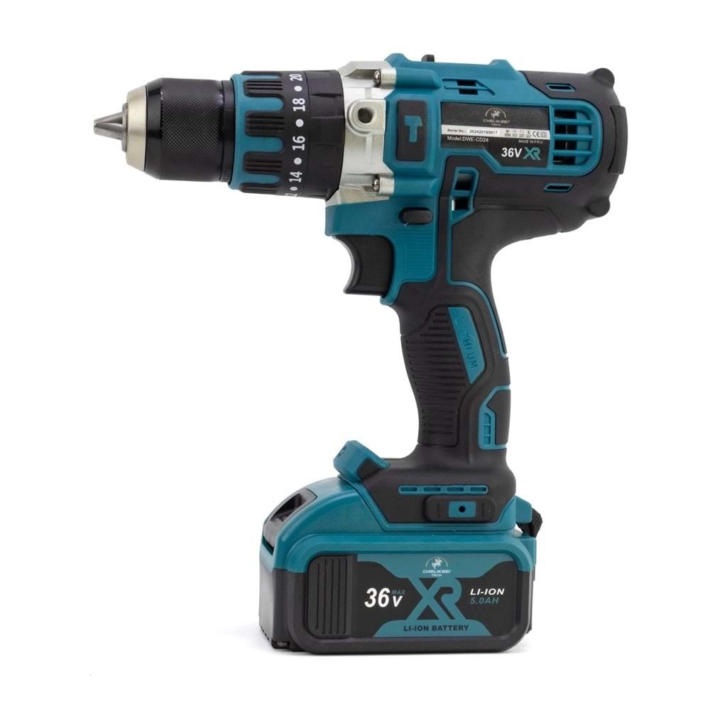 Şarjlı El Matkabı 13mm Çelik Mandren Vidalama Mk36 Chelikbei