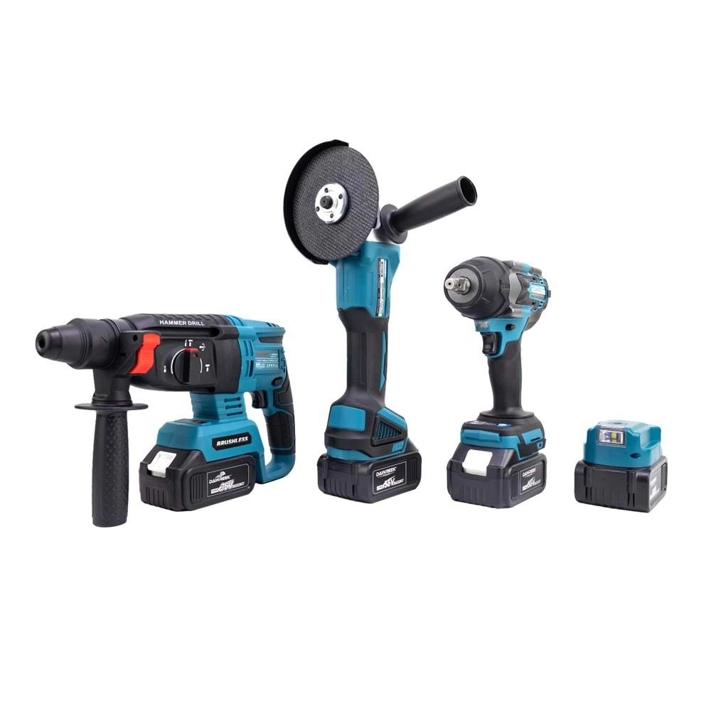 Şarjlı Matkap Üçlü Set Mk800 2b1ş (Ş.Spral+S.Sıkma+Ş.Hilti)