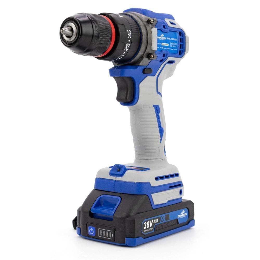 Şarjlı Matkap 10mm Blue Kömürsüz Vidalama