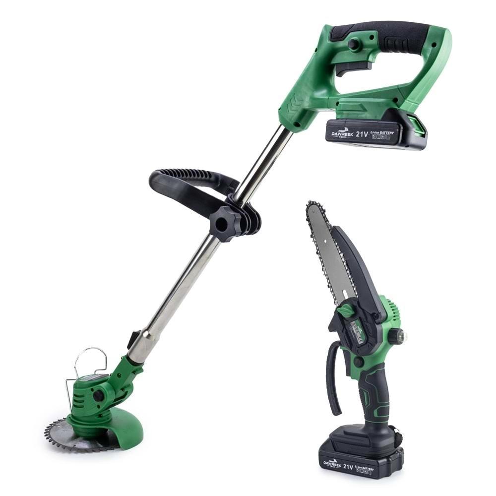 Ot Biçme Şarjlı Tırpan+Testere Green