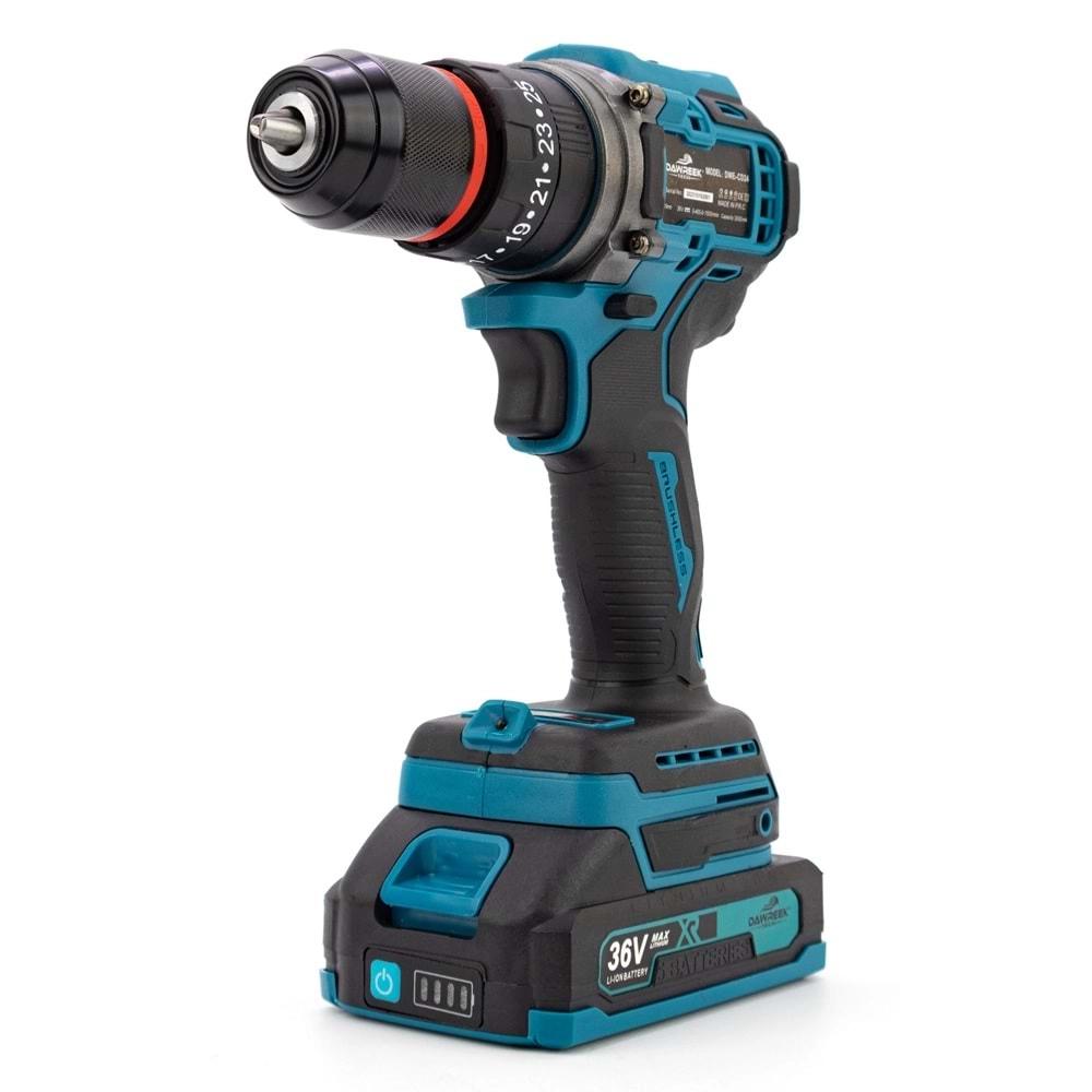 Şarjlı Matkap 10mm Blue1 Kömürsüz Vidalama