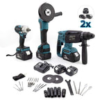 Şarjlı Matkap Seti Üçlü Set 2b1ş (Ş.Spral+S.Sıkma+Ş.Hilti)