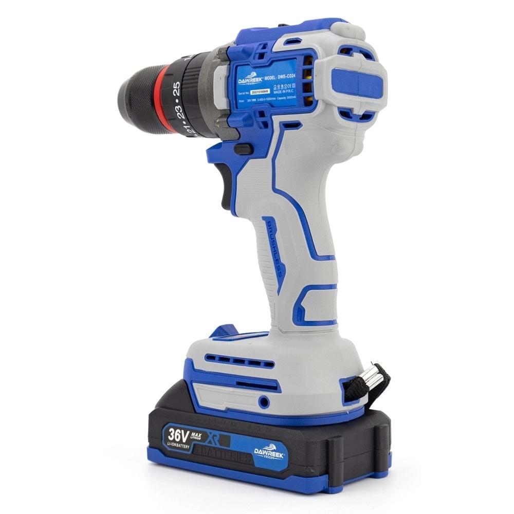 Şarjlı Matkap 10mm Blue Kömürsüz Vidalama