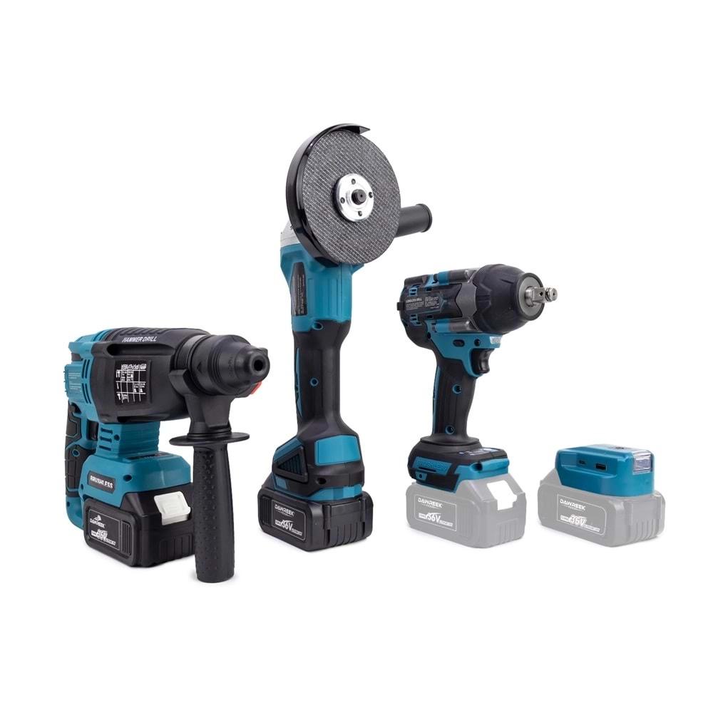 Şarjlı Matkap Üçlü Set Mk800 2b1ş (Ş.Spral+S.Sıkma+Ş.Hilti)