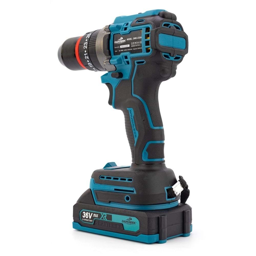Şarjlı Matkap 10mm Blue1 Kömürsüz Vidalama
