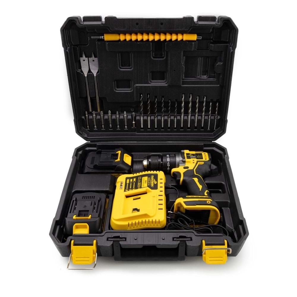 Şarjlı Matkap 10mm Yellow Kömürsüz Vidalama