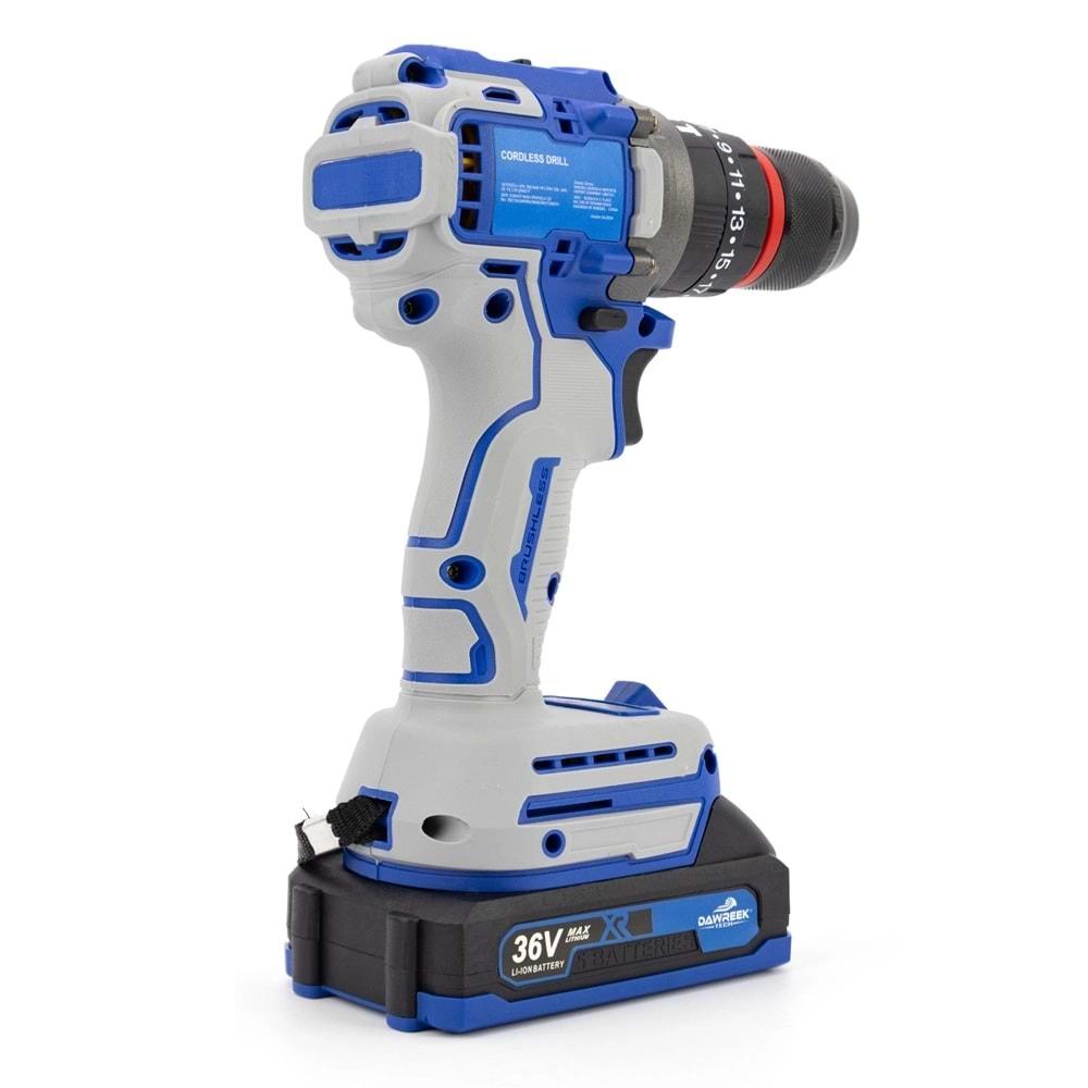 Şarjlı Matkap 10mm Blue Kömürsüz Vidalama