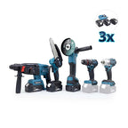 Şarjlı Beşli Set Mk350 (Budama Testeresi 10mm Ç.Mandren+S.Sıkma+Ş.Spral+Ş.Hilti)