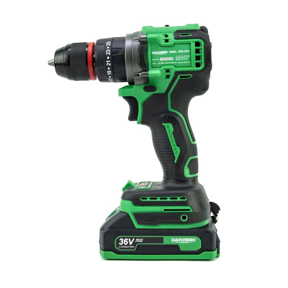 Şarjlı Matkap 10mm Green Kömürsüz Vidalama