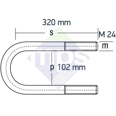 DORSE BAĞLANTI M24x2.0/102x320