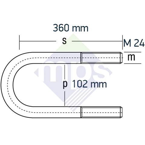 DORSE BAĞLANTI M24x2.0/102x360