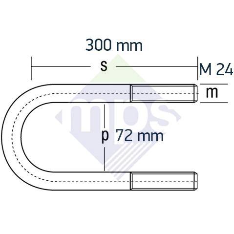 DORSE BAĞLANTI M24x2.0/72x300