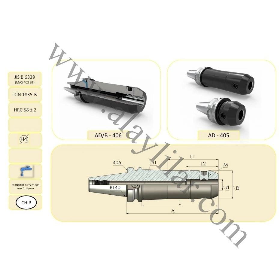 20 mm Veldon Tutucu  BT40