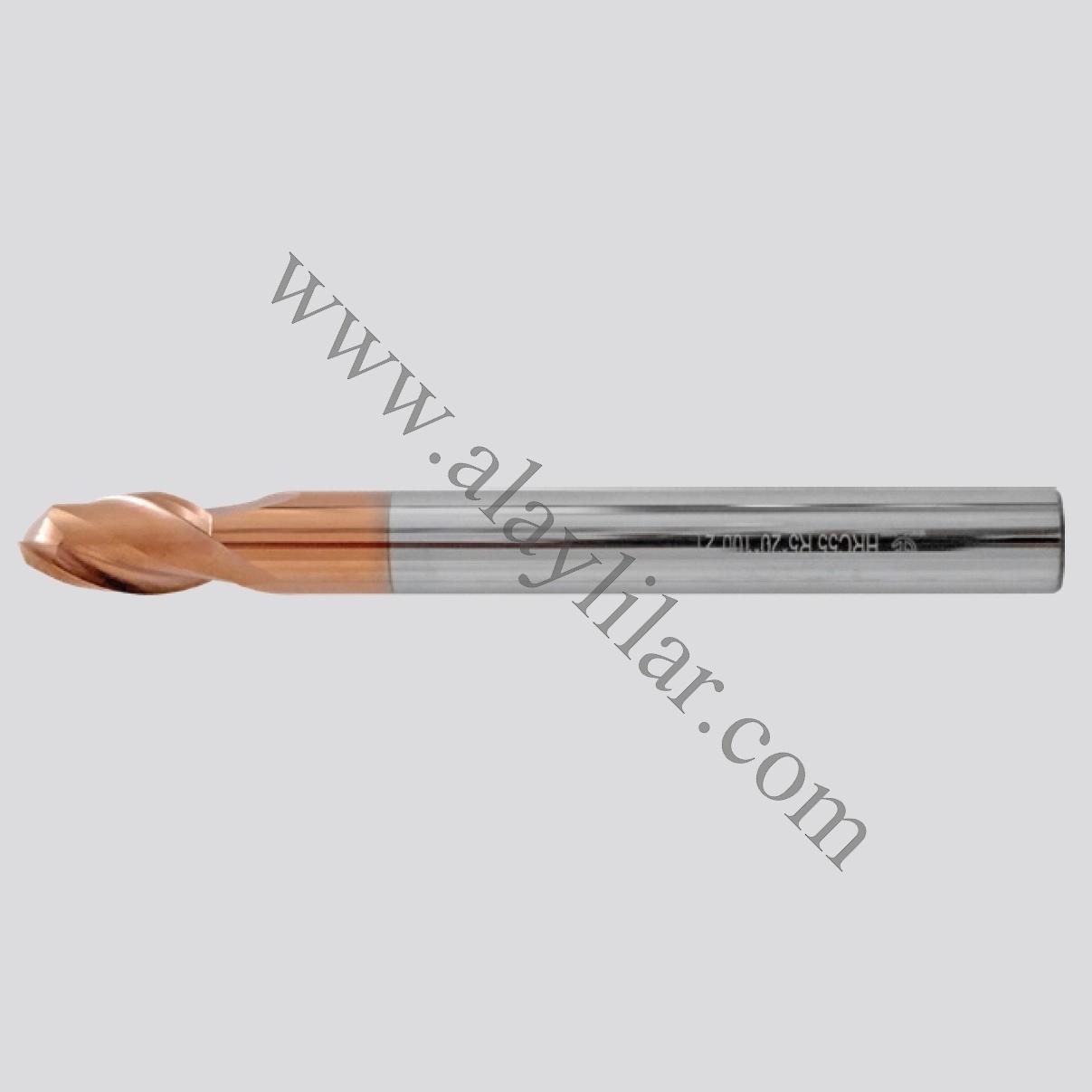 KÜRE KARBÜR FREZE UZUN İKİ AĞIZLI HRC55