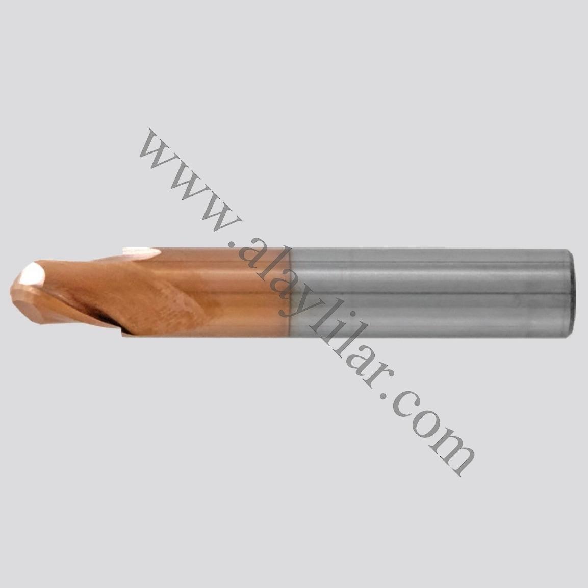 KÜRE KARBÜR FREZE ARAÖLÇÜ İKİ AĞIZLI HRC55