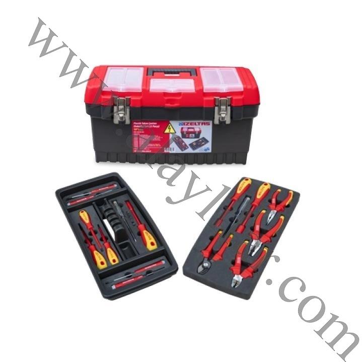 19” Plastik Takım Çantası Elektrikçi Set (23 Parça)