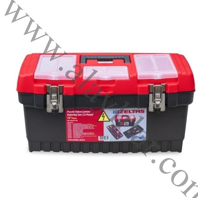 19” Plastik Takım Çantası Elektrikçi Set (23 Parça)