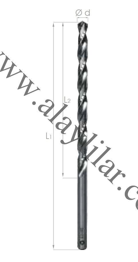 DIN 340 Rn Standart (Uzun) Silindirik Saplı Matkap Ucu