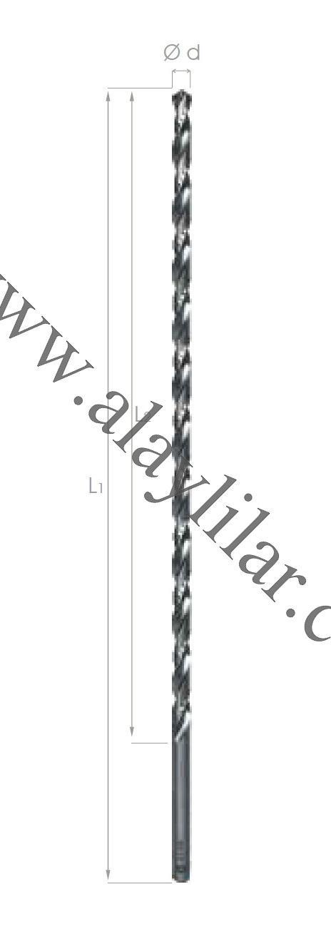 DIN 1869/2 Çok Uzun Silindirik Saplı Matkap Ucu