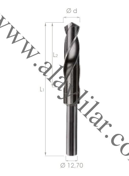 12,70 Mm Saplı Matkap Ucu