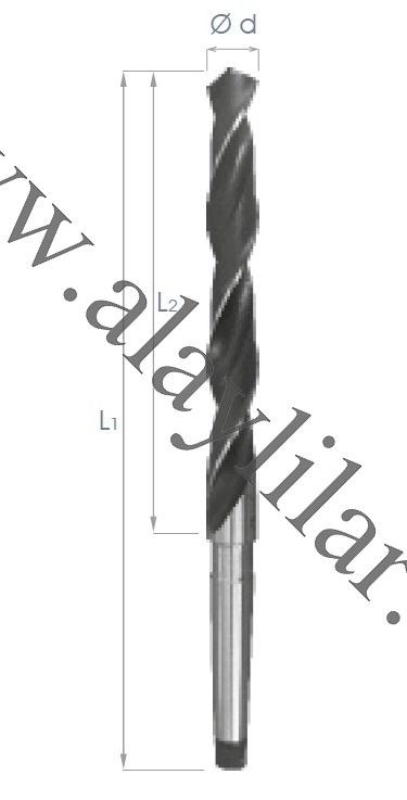 DIN 341 Mors Konik Saplı Matkap Ucu - Uzun